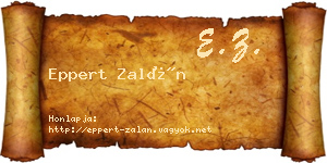 Eppert Zalán névjegykártya